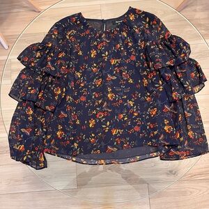 Madewell Floral Tiered Blouse